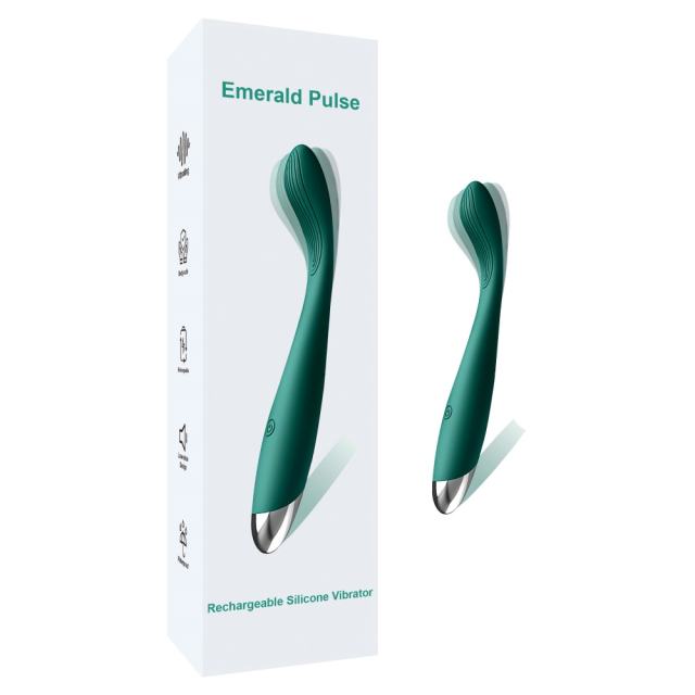 Customizable 10-Speed Green Rechargeable Silicone Clitoral G-Sport Vibrator