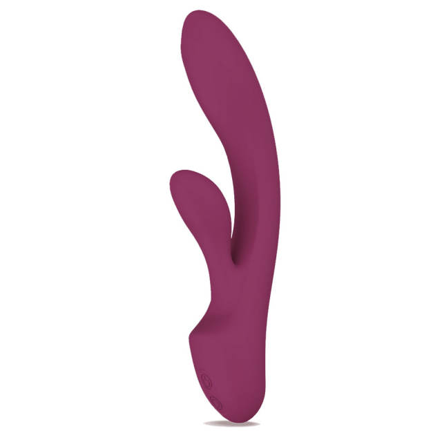 7.88 Inch 12-Mode Waterproof Rechargeable Silicone Purple Dual-Stimulation Rabbit Vibrator