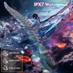 9-Speed Multicolor Rechargeable 10.7" Silicone Vibrating Realistic Monster G-Spot Dildos with LED Display