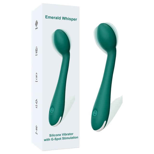 12-Speed Green Rechargeable Silicone G-Spot Vibrator