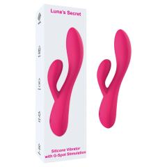 Customizable 10-Mode Rechargeable Magenta Silicone Rabbit Vibrator Magnetic USB Charging