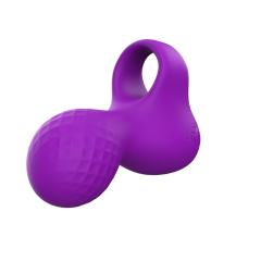 9 Vibrating Modes Purple Rechargeable Silicone Finger Massager