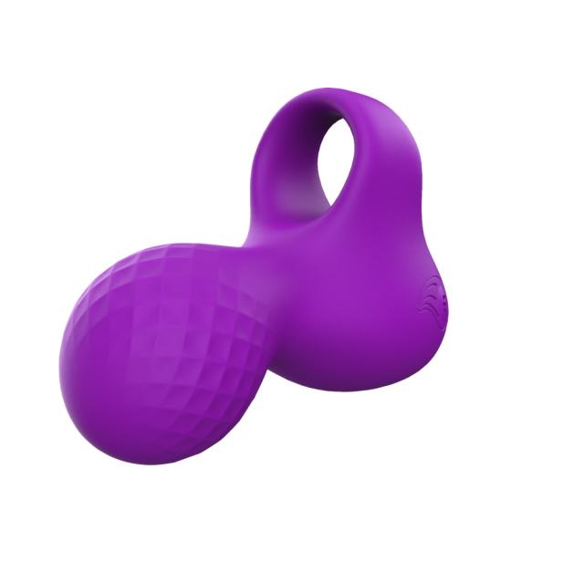 9 Vibrating Modes Purple Rechargeable Silicone Finger Massager