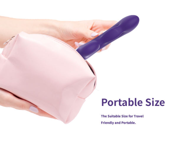 9-Mode Waterproof Rechargeable Purple Inflatable Silicone Vibrator with Expandable Shaft