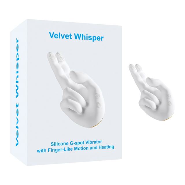 Customizable 10-Mode Simulated Right-handed Rechargeable Waterproof Silicone G-spot Vibrator with Finger-Like Motion and Heating