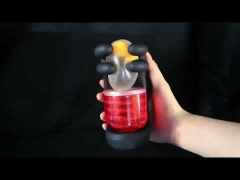 Customizable Black & Red Automatic Male Masturbator – 9 Vibrating + 9 Kneading + 9 Rotating Modes Rechargeable Penis Stroker