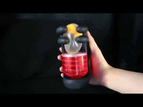 Customizable Black & Red Automatic Male Masturbator – 9 Vibrating + 9 Kneading + 9 Rotating Modes Rechargeable Penis Stroker