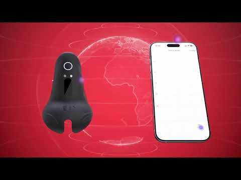 Customizable 10 Vibrating Modes Rechargeable Waterproof Black App-Controlled Vibrating Cock Ring with Ball Holder