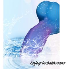 8.08" Purple & Blue Gradient Silicone Realistic Dildo – Suction Base Fantasy Style Dildo