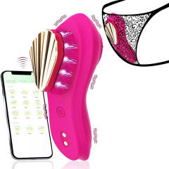 Magenta Rechargeable Silicone App-Controlled Panty Vibrator – 9 Vibrating Modes Wearable Clitoral Stimulator