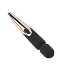 12.02'' Black & Champagne Gold Wand Massager – 10 Modes, Powerful Vibrations, Plug-In Rechargeable, Waterproof