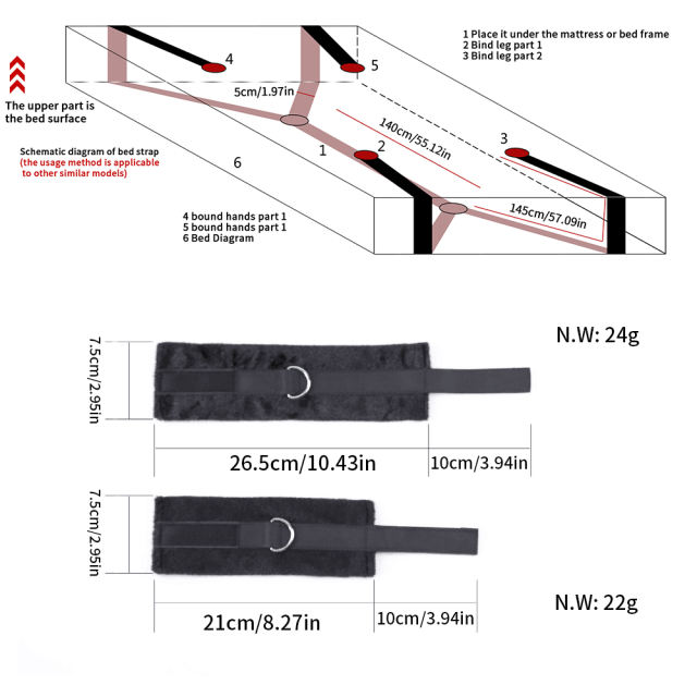 Under The Bed Restraint ( 5 CM Width Belt )