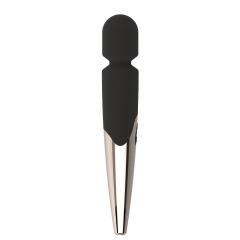 12.02'' Black & Champagne Gold Wand Massager – 10 Modes, Powerful Vibrations, Plug-In Rechargeable, Waterproof