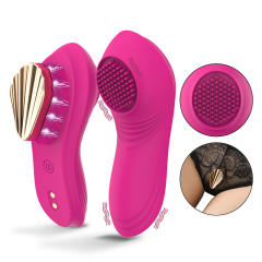 Magenta Rechargeable Silicone App-Controlled Panty Vibrator – 9 Vibrating Modes Wearable Clitoral Stimulator