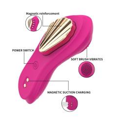 Magenta Rechargeable Silicone App-Controlled Panty Vibrator – 9 Vibrating Modes Wearable Clitoral Stimulator