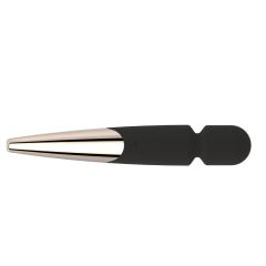 12.02'' Black & Champagne Gold Wand Massager – 10 Modes, Powerful Vibrations, Plug-In Rechargeable, Waterproof
