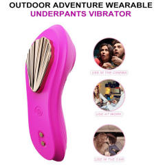 Magenta Rechargeable Silicone App-Controlled Panty Vibrator – 9 Vibrating Modes Wearable Clitoral Stimulator