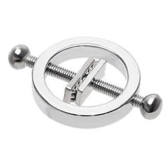 Silver Metal Adjustable Nipple Clamps – Screw Tightening BDSM Nipple Clamp Set (2 Pieces)