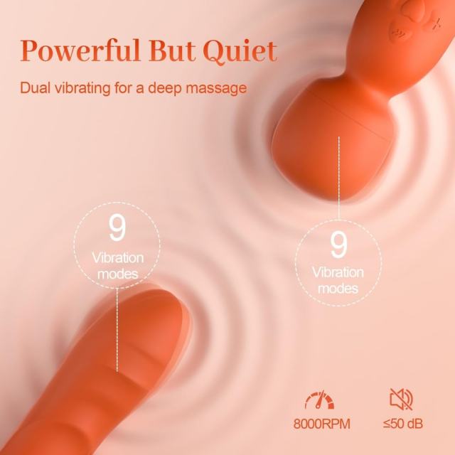 9.06" Orange Rechargeable Silicone App-Controlled Vibrator – 10 Vibrating Modes Curved G-Spot Design with Remote App Control