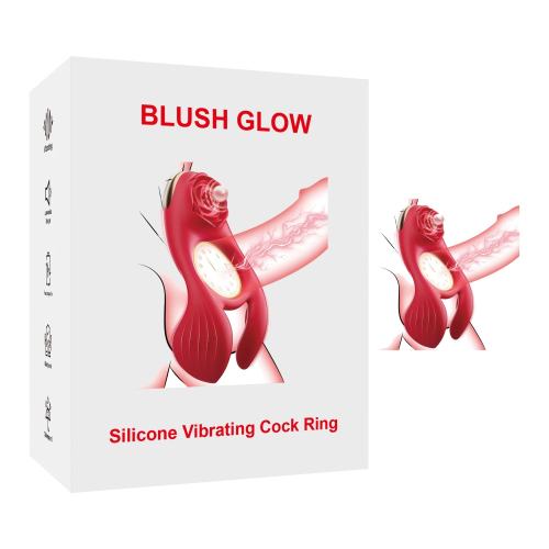 7-Mode Red Rechargeable Waterproof Silicone Vibrator