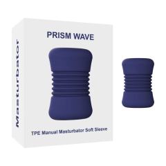 3.43" Blue TPE Manual Masturbator – Soft Sleeve, Waterproof