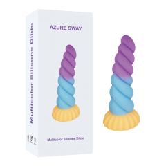 Customizable 8.27'' Multicolor Twisted Silicone Dildo