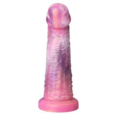 8.27" Multicolor Rechargeable Remote Control Silicone Vibrating Fantasy Dildo – 8 Vibrating Modes with Suction Base