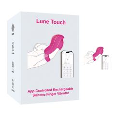 9-Speed Magenta App-Controlled Rechargeable Silicone Finger Vibrator with USB Magnetic Charging