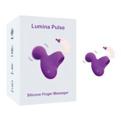 9 Vibrating Modes Purple Rechargeable Silicone Finger Massager