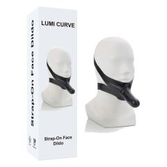 Customizable   5.91" Black Strap-On Face Dildo – Waterproof, Non-Powered