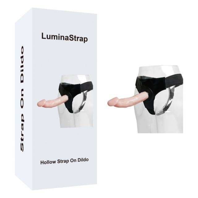 Flesh Color Hollow Strap On Dildo