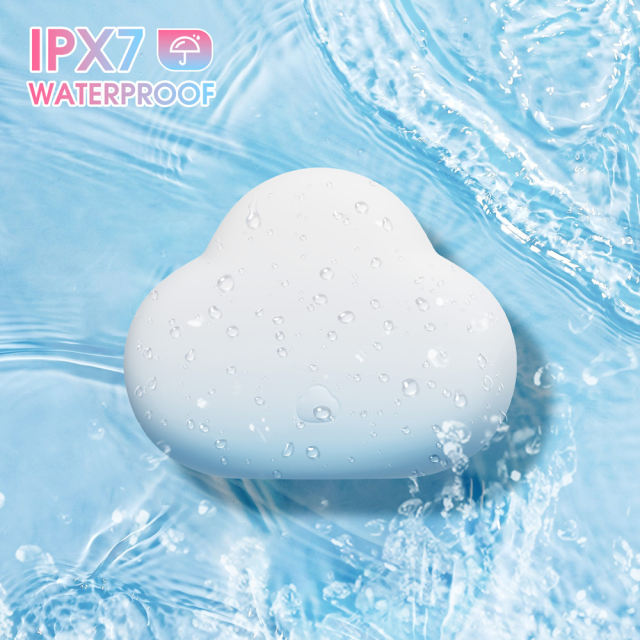 Customizable 10 Vibrating Modes Blue & White Rechargeable Waterproof Air-Squeeze Vibrating Silicone Massager