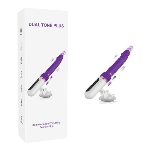 8-Speed Rechargeable Purple Silicone Thrusting Sex Machine with Strong Suction Cup
