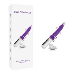 Customizable 8-Speed Rechargeable Purple Silicone Thrusting Sex Machine with Strong Suction Cup
