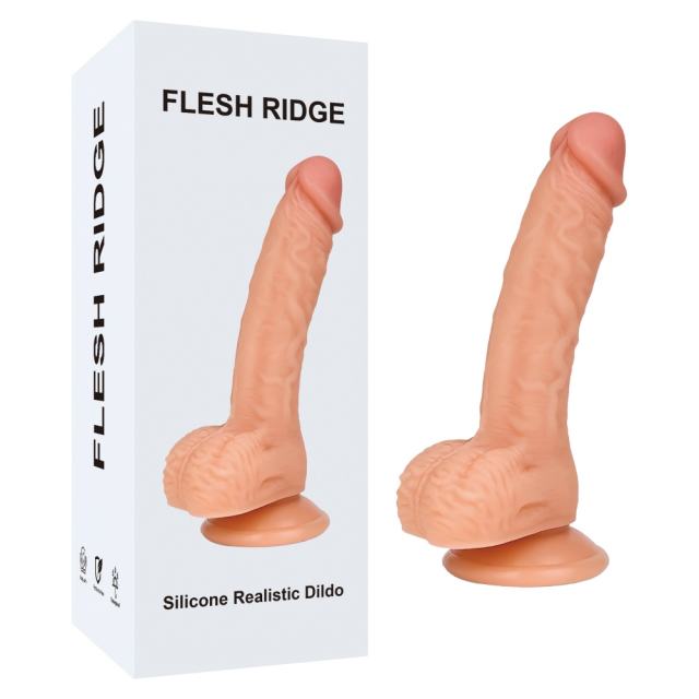Customizable 8'' Silicone Realistic Dildo with Strong Suction Cup