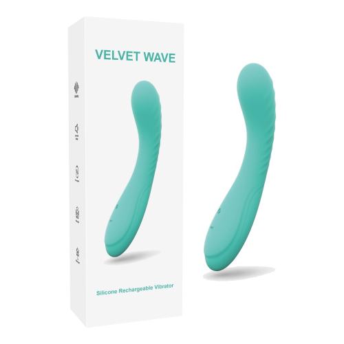 10-Speed Teal Rechargeable Waterproof Silicone Vibrating G-Spot Vibrator