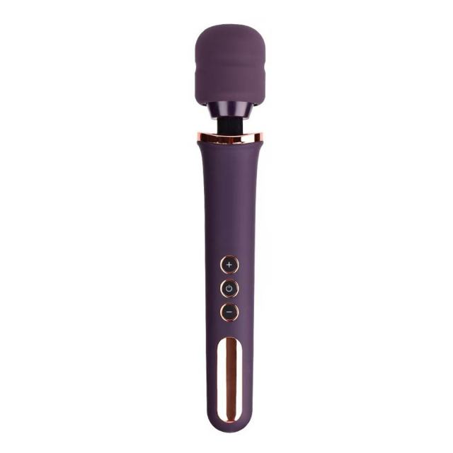13.00" Dark Purple Rechargeable Silicone Wand Massager – 10 Vibrating Modes Powerful Full-Body Stimulation