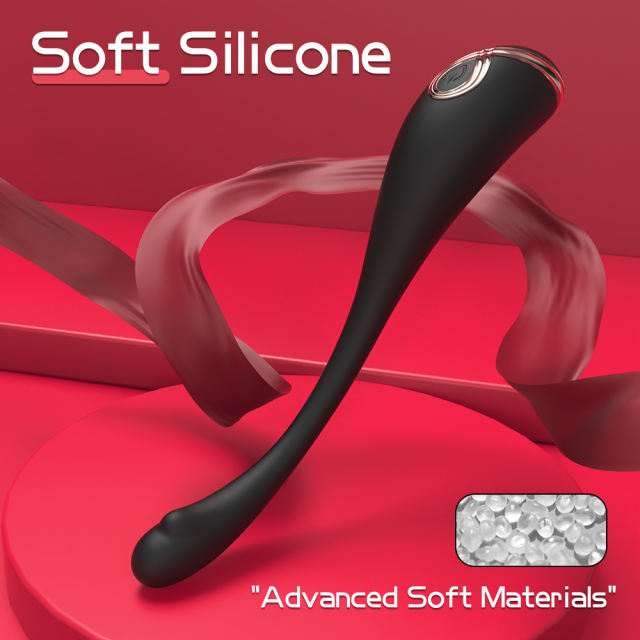 7.49" Black Rechargeable Silicone G-Spot Vibrator – 9 Vibrating Modes Slim Precision Design