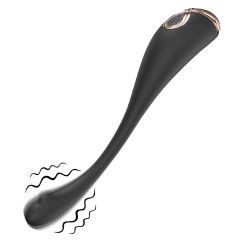 7.49" Black Rechargeable Silicone G-Spot Vibrator – 9 Vibrating Modes Slim Precision Design