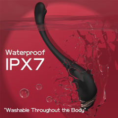 7.49" Black Rechargeable Silicone G-Spot Vibrator – 9 Vibrating Modes Slim Precision Design