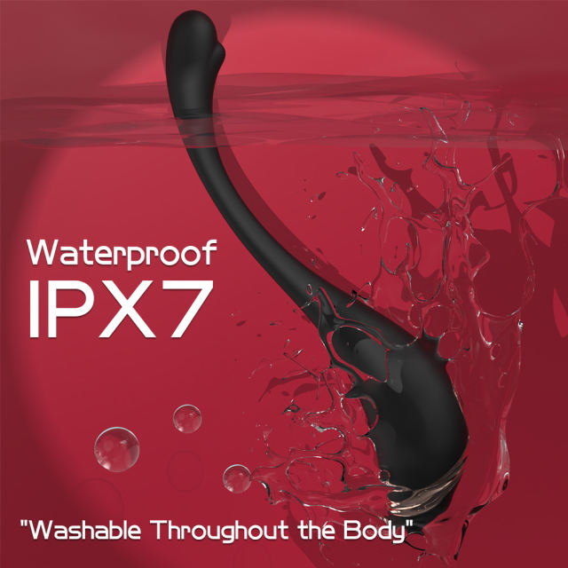 7.49" Black Rechargeable Silicone G-Spot Vibrator – 9 Vibrating Modes Slim Precision Design