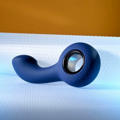 12-Mode Curved Vibrating Black Silicone Butt Plug