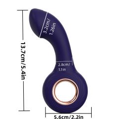 12-Mode Curved Vibrating Black Silicone Butt Plug
