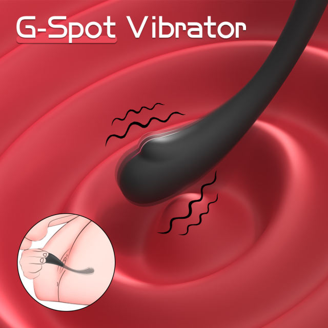 7.49" Black Rechargeable Silicone G-Spot Vibrator – 9 Vibrating Modes Slim Precision Design