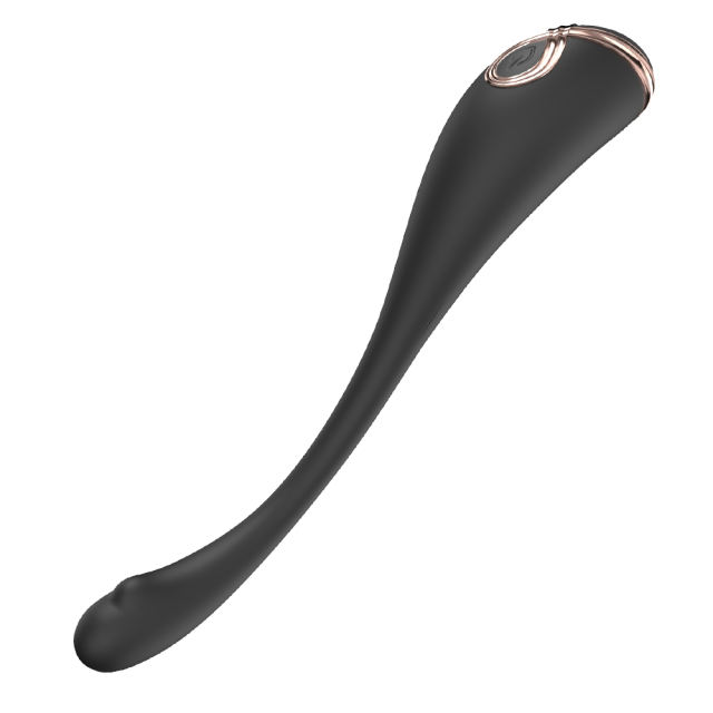 7.49" Black Rechargeable Silicone G-Spot Vibrator – 9 Vibrating Modes Slim Precision Design