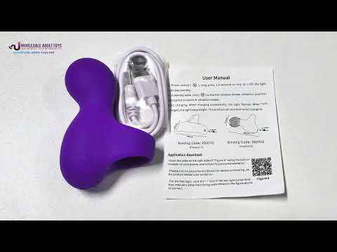Customizable 9 Vibrating Modes Purple Rechargeable Silicone Finger Massager
