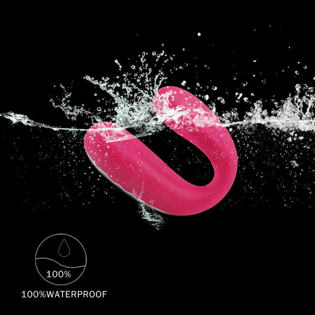 Red Rechargeable Silicone Vibrator – 5 Vibrating Modes U-Shaped Design