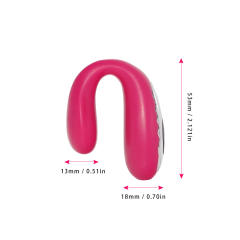 Red Rechargeable Silicone Vibrator – 5 Vibrating Modes U-Shaped Design
