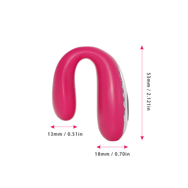 Red Rechargeable Silicone Vibrator – 5 Vibrating Modes U-Shaped Design