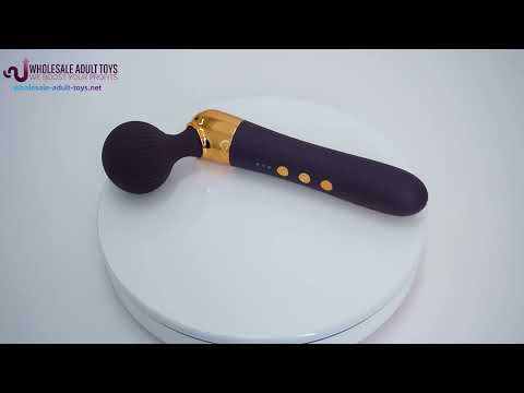 9.65’’ Dark Purple Rechargeable Wand Massager with 10 Vibrating Modes and 5 Vibrating Speeds